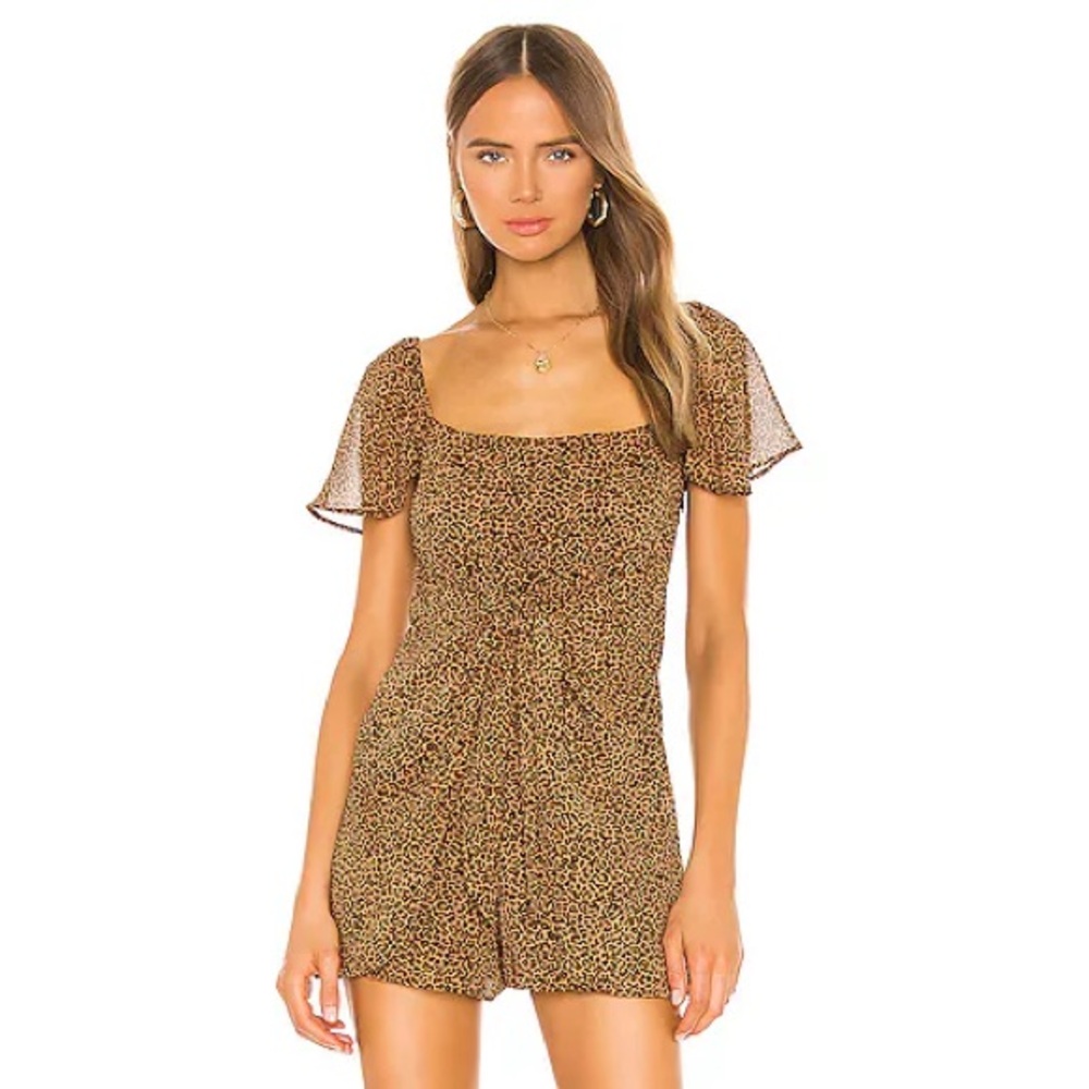 Show Me Your MuMu Kinsley Romper in Lucky Leopard